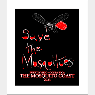 Save the Mosquitoes Graphic Vintage Cute Posters and Art